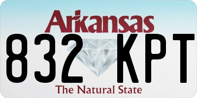 AR license plate 832KPT