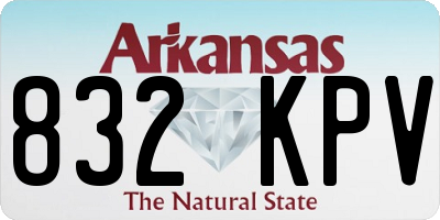 AR license plate 832KPV