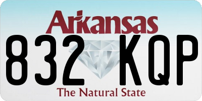 AR license plate 832KQP