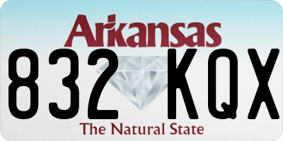 AR license plate 832KQX