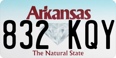 AR license plate 832KQY