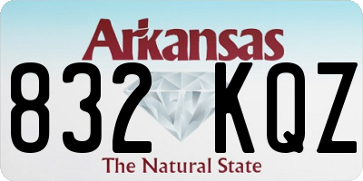 AR license plate 832KQZ
