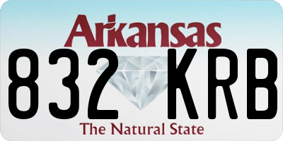 AR license plate 832KRB