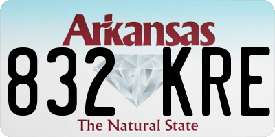 AR license plate 832KRE