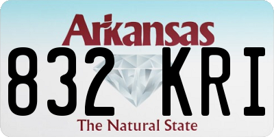 AR license plate 832KRI