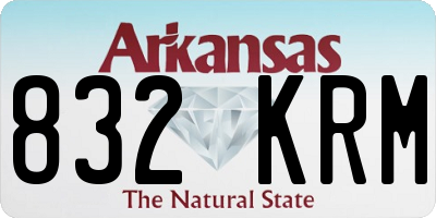 AR license plate 832KRM