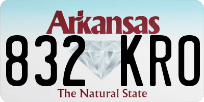 AR license plate 832KRO