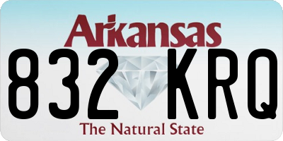AR license plate 832KRQ