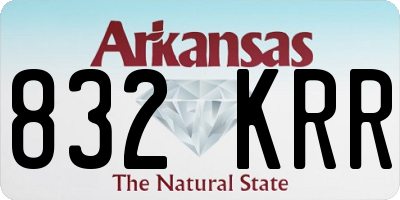 AR license plate 832KRR