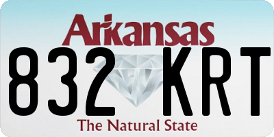 AR license plate 832KRT