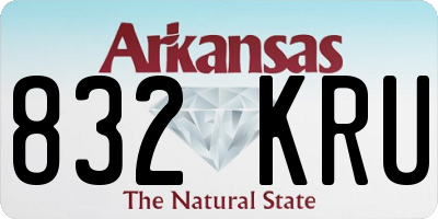 AR license plate 832KRU