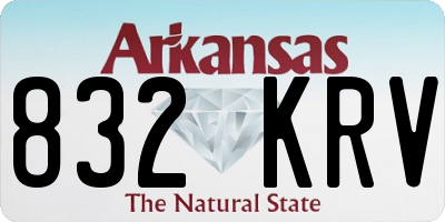AR license plate 832KRV