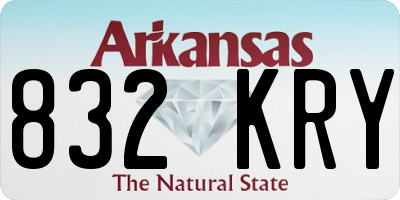 AR license plate 832KRY