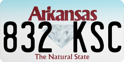 AR license plate 832KSC