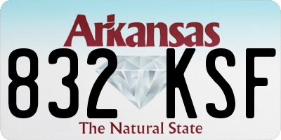AR license plate 832KSF