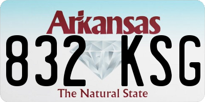 AR license plate 832KSG
