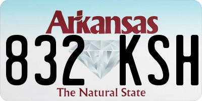 AR license plate 832KSH