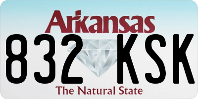 AR license plate 832KSK