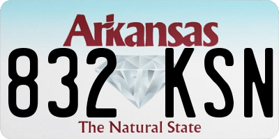 AR license plate 832KSN