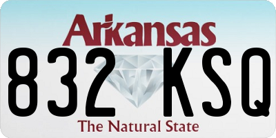 AR license plate 832KSQ