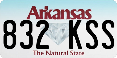AR license plate 832KSS