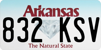 AR license plate 832KSV