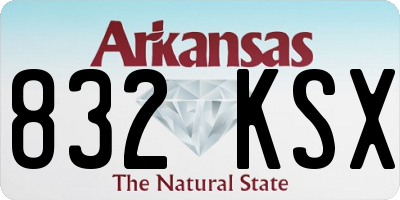 AR license plate 832KSX
