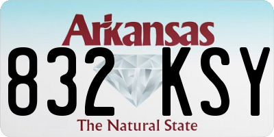 AR license plate 832KSY