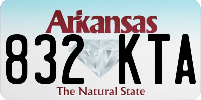 AR license plate 832KTA