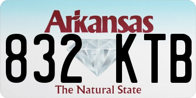AR license plate 832KTB