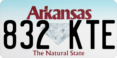 AR license plate 832KTE