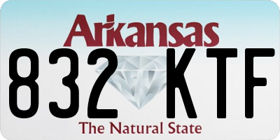 AR license plate 832KTF