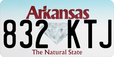 AR license plate 832KTJ