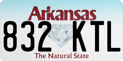 AR license plate 832KTL