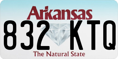 AR license plate 832KTQ
