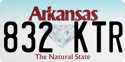 AR license plate 832KTR