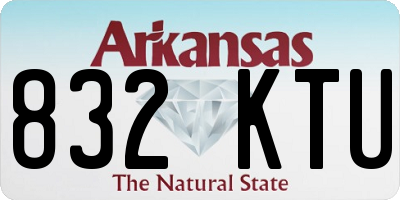 AR license plate 832KTU