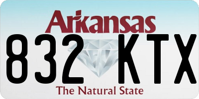 AR license plate 832KTX
