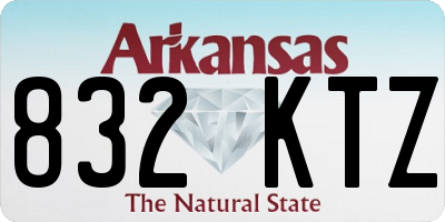 AR license plate 832KTZ
