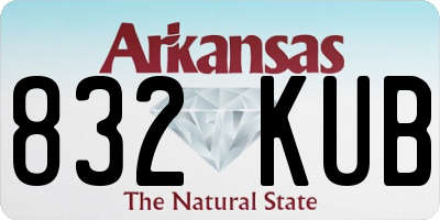AR license plate 832KUB