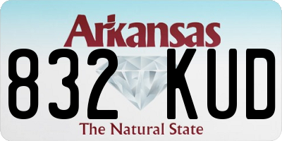 AR license plate 832KUD