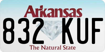AR license plate 832KUF