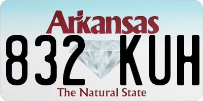 AR license plate 832KUH