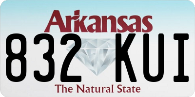 AR license plate 832KUI