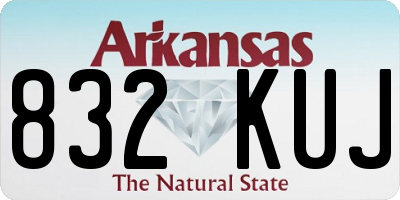 AR license plate 832KUJ