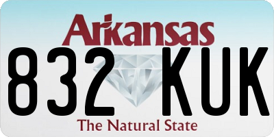 AR license plate 832KUK