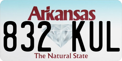 AR license plate 832KUL