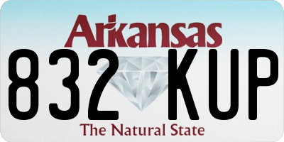 AR license plate 832KUP