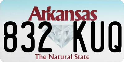 AR license plate 832KUQ