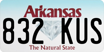 AR license plate 832KUS